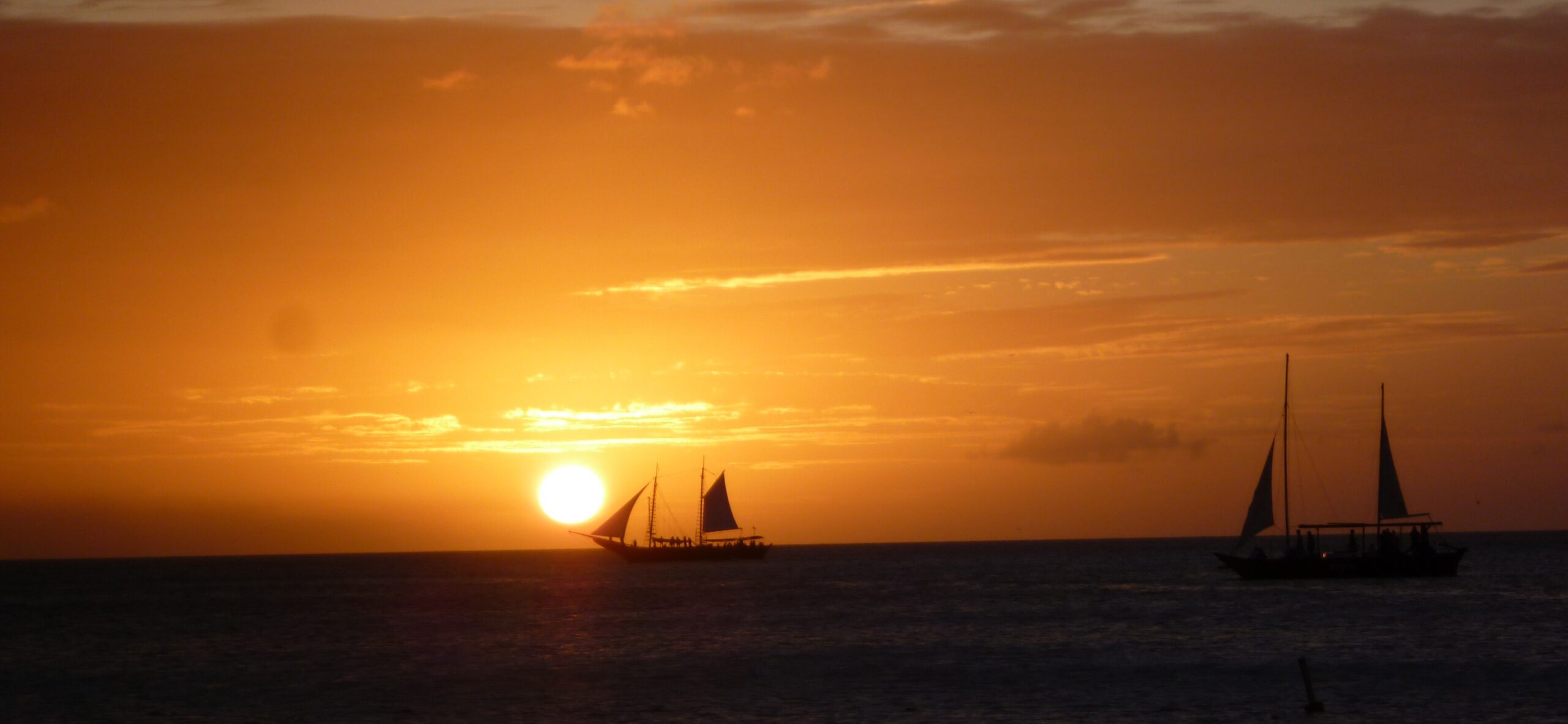 Sunset sailing Aruba, Caribbean