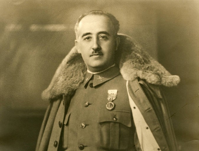 Interesting facts about Spain's history A black and white picture of Spain's former dictator Franco