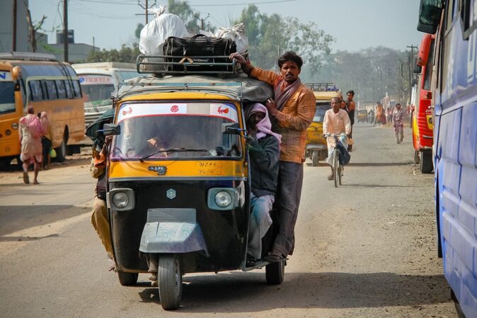 seat with a view: rickshaw in India seat with a view: rickshaw in India
