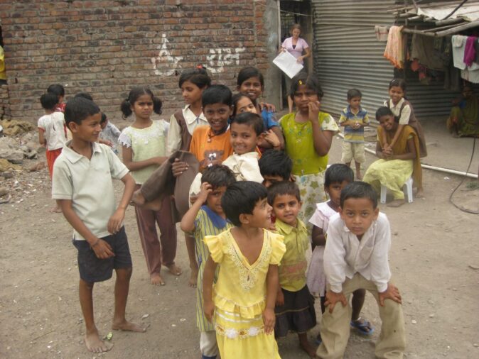 Volunteering at a slum school in India Volunteering at a slum school in India