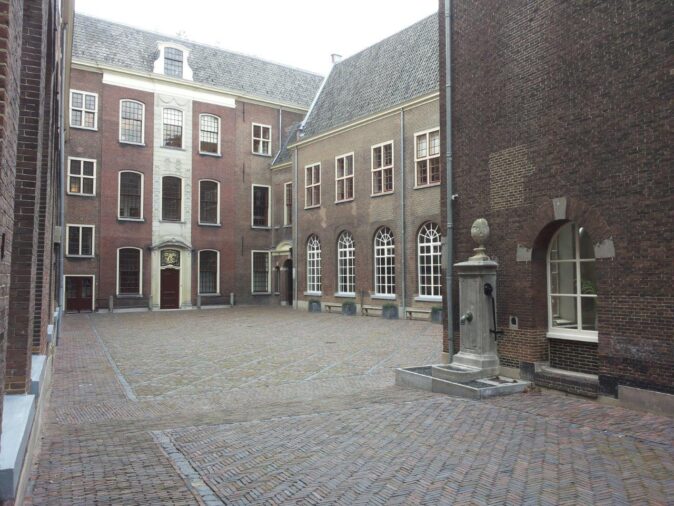 courtyard of a 1583 orphanage in Leiden courtyard of a 1583 orphanage in Leiden