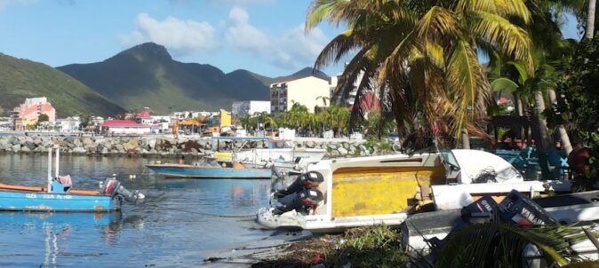 Hurricane Gonzalo in St Maarten, Caribbean