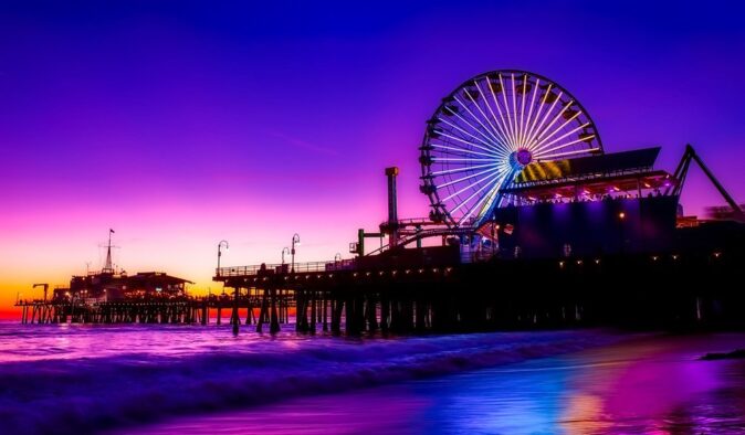 what to do in LA for a weekend: Santa Monica Pier the Santa Monica Pier at sunset