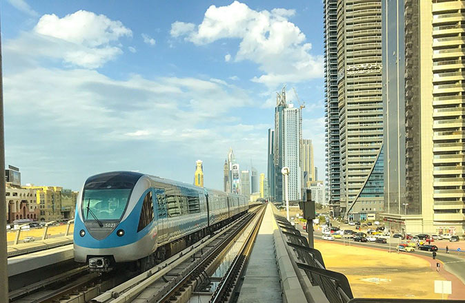 the metro in Dubai the metro in Dubai