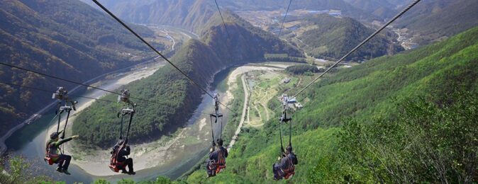 zip lining experience in South Korea zip lining experience in South Korea
