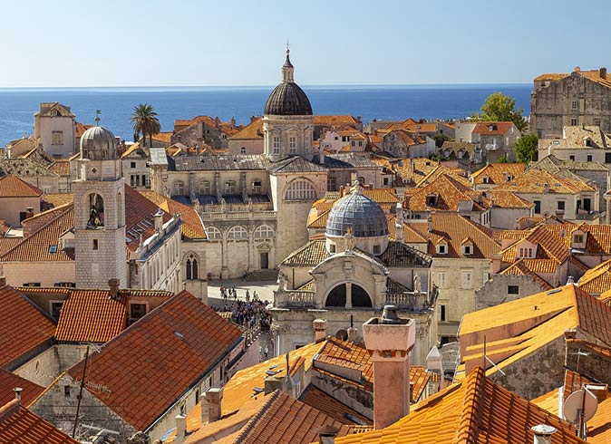 the iconic orange roofs of Dubrovnik