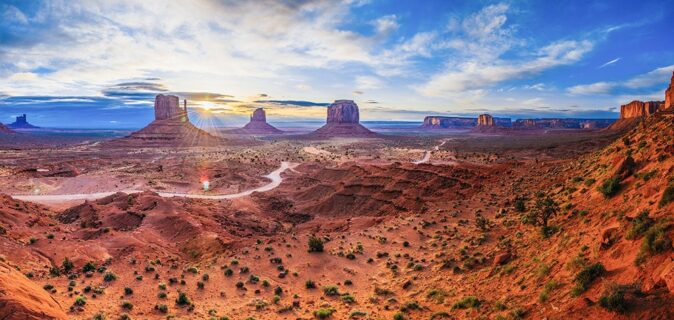 Monument Valley on the border of Utah & Arizona, USA