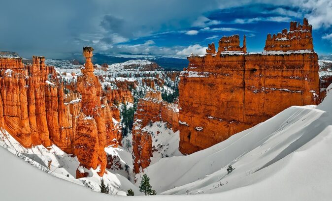 Utah in winter - one of the best states to visit in the USA