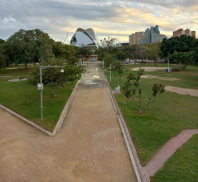 the Turia park in Valencia