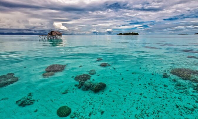 crystal clear water in Indonesia