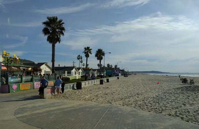 things to see in San Diego, California Mission Bay boulevard & beach
