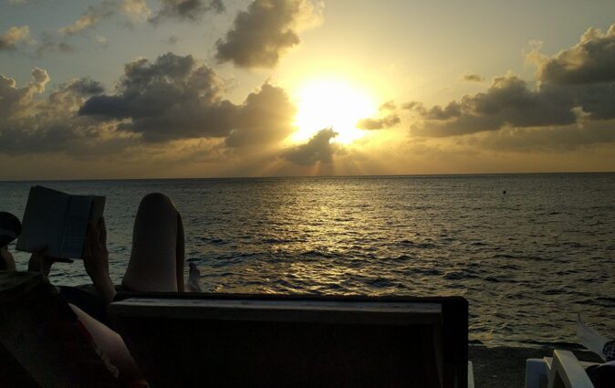 sunset on San Andres Island sunset on San Andres Island