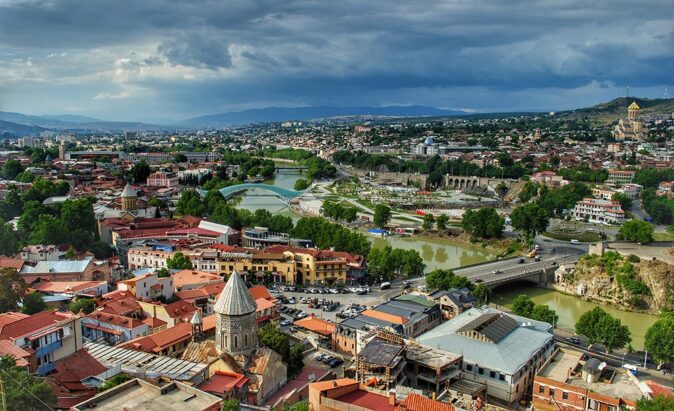 Things to do in Georgia, Europe: visit Tbilisi a view of Tbilisi, Georgia