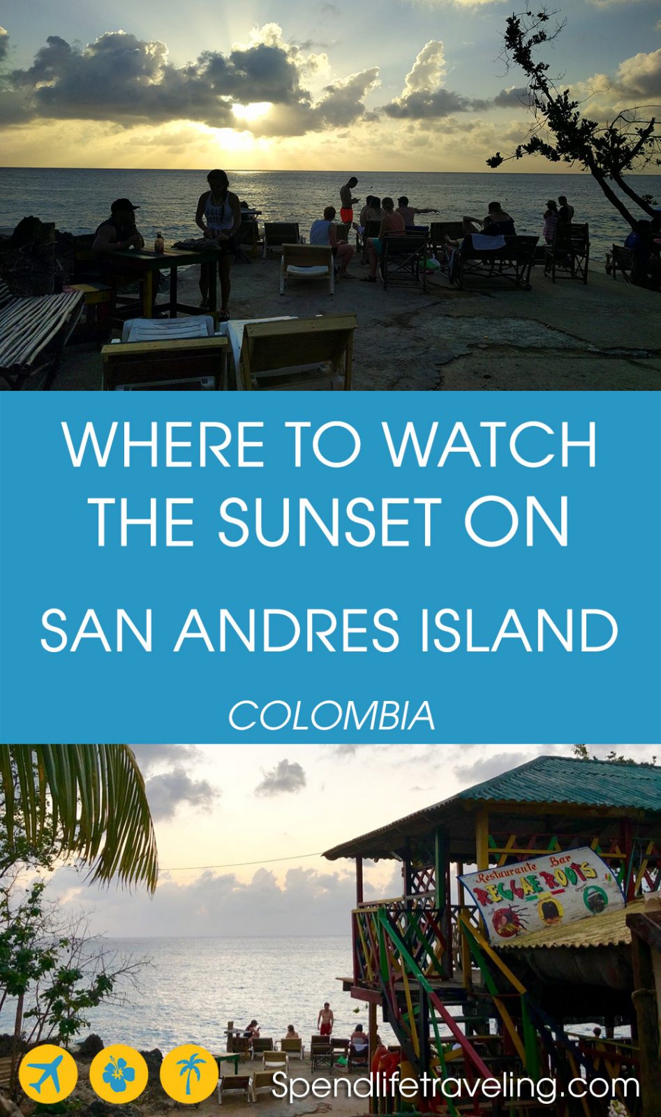 San Andres is Colombia's famous Caribbean island. But it was surprisingly difficult to find a good place to watch the sunset... #sanandres #sanandresisland #bestsunset #colombia #visitColombia San Andres sunset