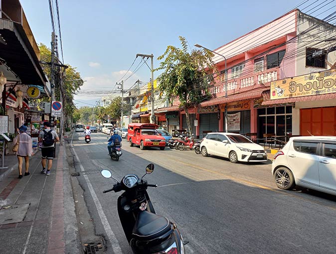 a street in the center of Chiang Mai