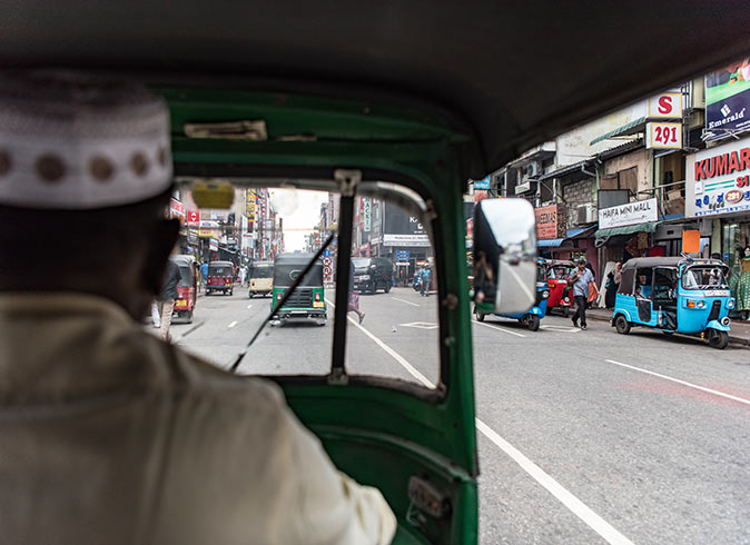 Living in Colombo view from a rikshaw in Colombo