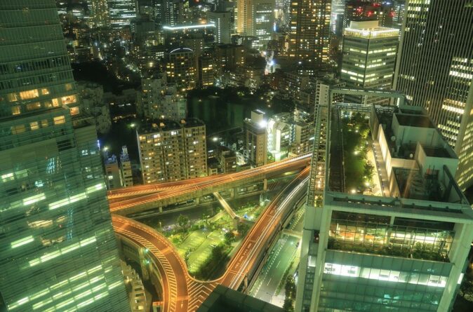 Places to visit in Tokyo if you love tech & innovation: Rappongi a view of Rappongi by night