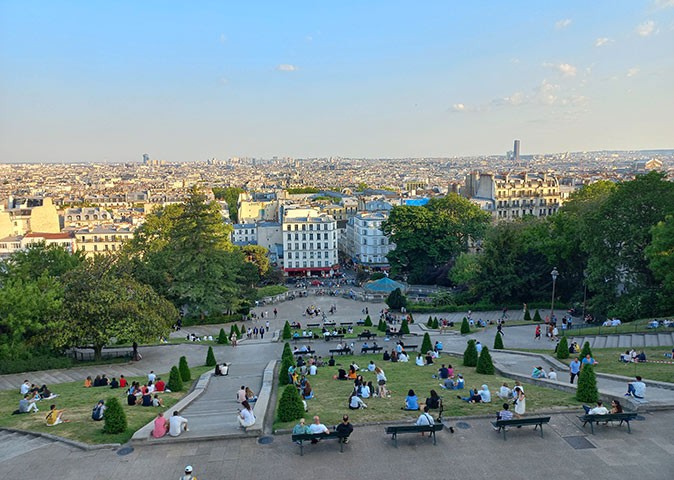 Sunset view from the Sacre Coeur, taken on a 4 day trip to Paris