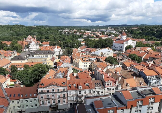 Vilnius, a lesser visited city in Europe aerial view of Vilnius