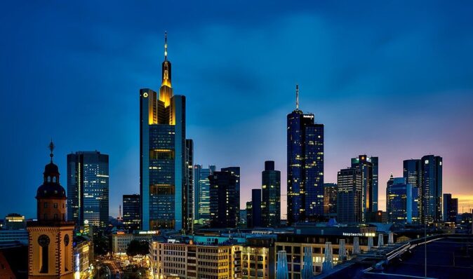 Frankfurt's skyline by night Frankfurt's skyline by night