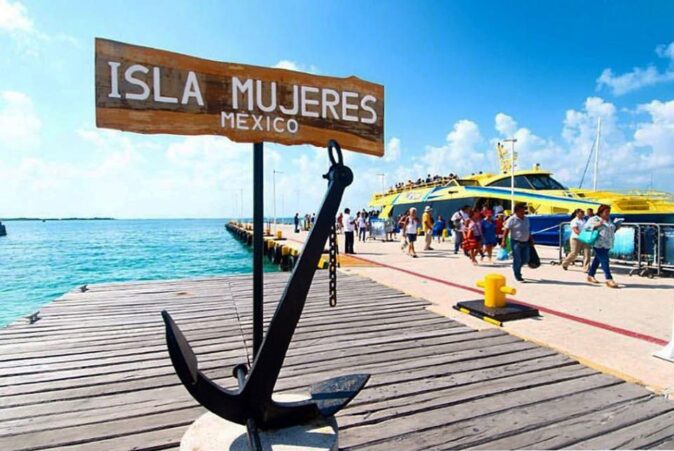 Ultramar ferry docked at Isla Mujeres