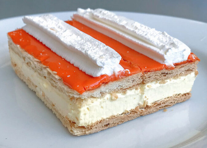 traditional Dutch food: tompouce traditional Dutch tompouce