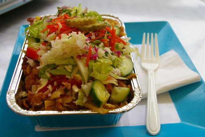 Kapsalon, typical Dutch food to try a serving of the Dutch food Kapsalon