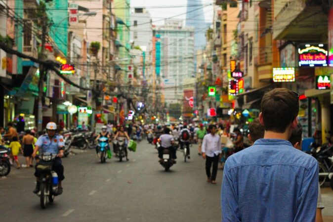 Why travel? It teaches you about life a busy street in Bangkok