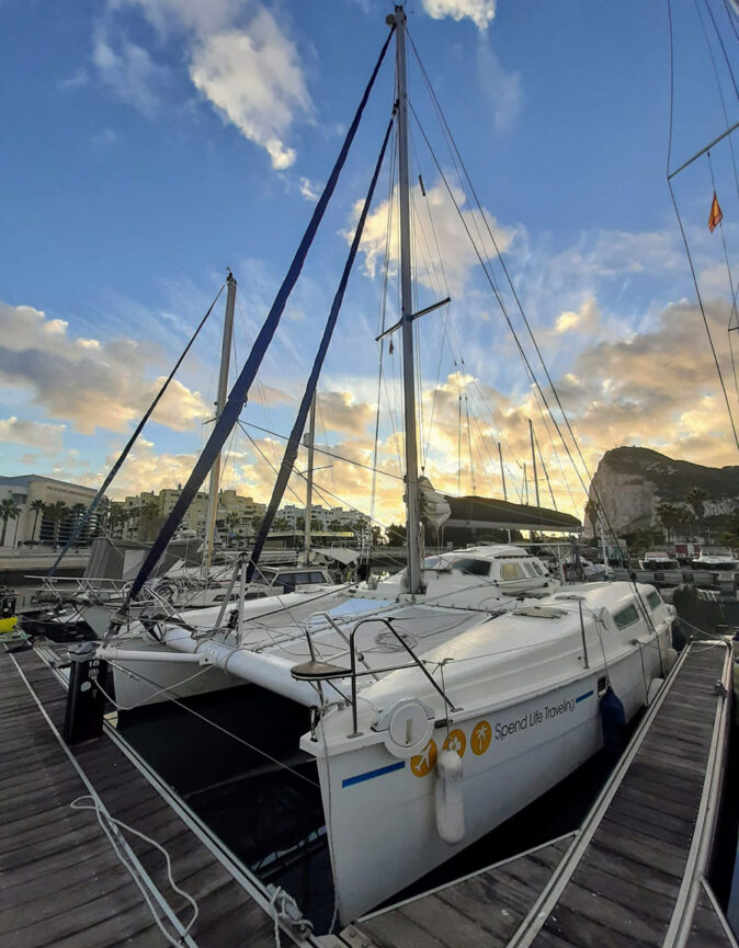 The Spend Life Traveling catamaran! :) Spend Life Traveling's sailboat