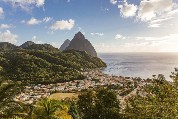 View of St Lucia, one of the best dive locations in the Caribbean View of St Lucia, one of the best dive locations in the Caribbean