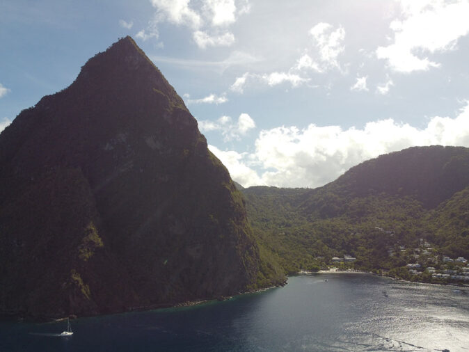 anchorage in between the Pitons anchorage in between the Pitons