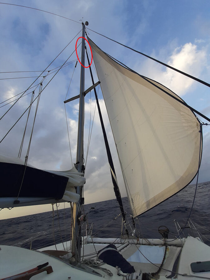 our broken forestay broken forestay