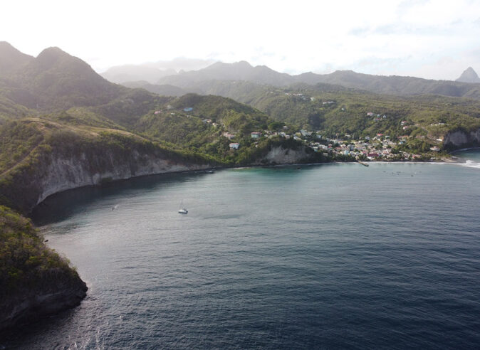 aerial view of Canaries anchorage aerial view of Canaries anchorage