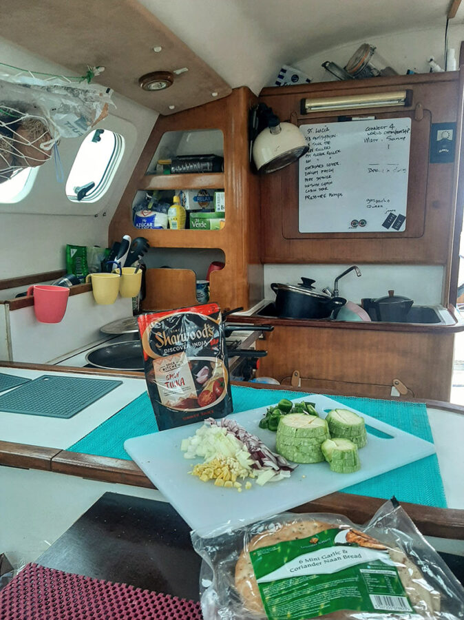 cooking while sailing across the Atlantic cooking while sailing across the Atlantic