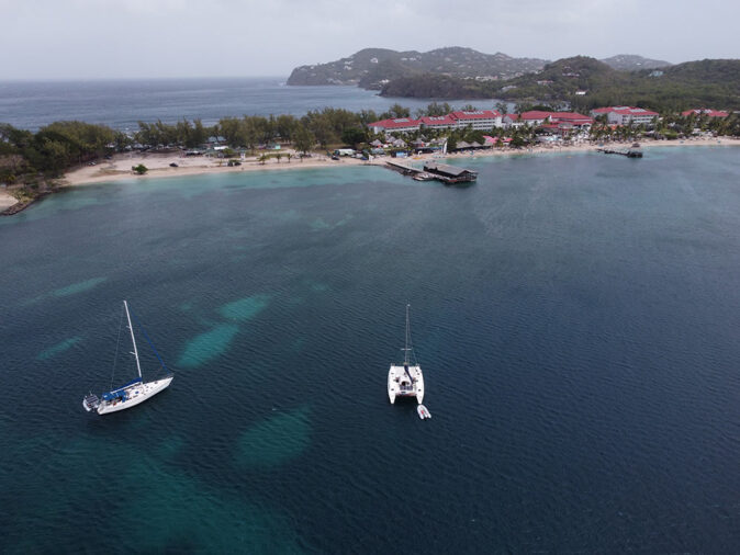 anchoring in Saint Lucia at Rodney Bay anchoring in Saint Lucia at Rodney Bay