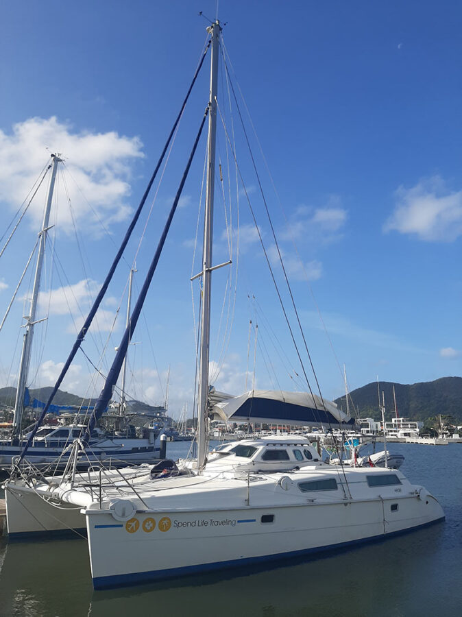 our catamaran after we sailed to the Caribbean our catamaran after we sailed to the Caribbean