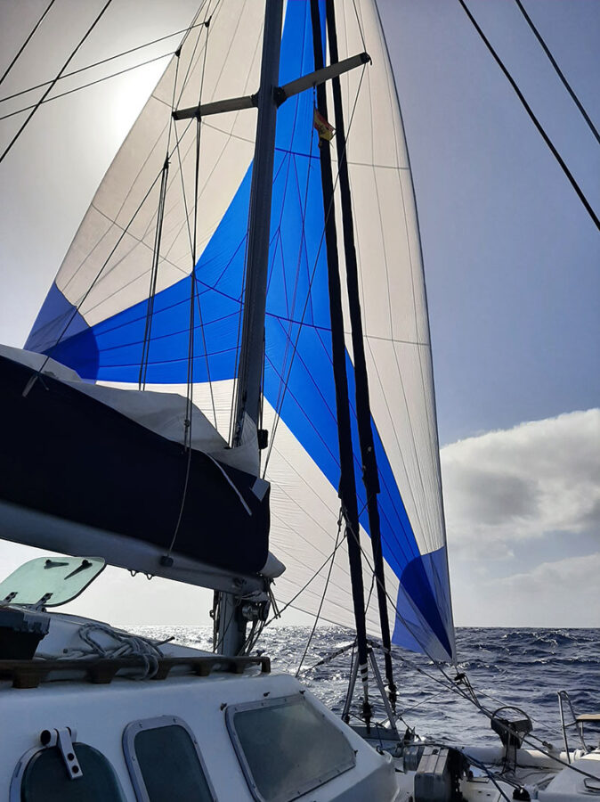 sailing with the spinnaker up sailing with the spinnaker up