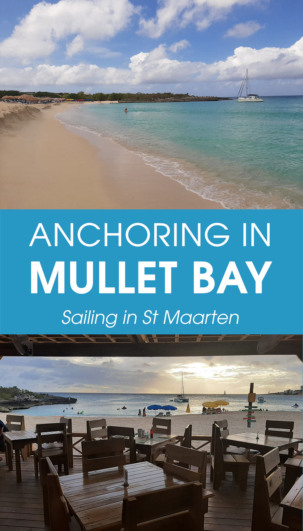 Anchoring in Mullet Bay while sailing in St Maarten Anchoring in Mullet Bay while sailing in St Maarten