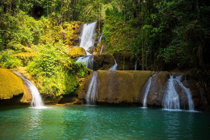 a waterfall in Jamaica a waterfall in Jamaica