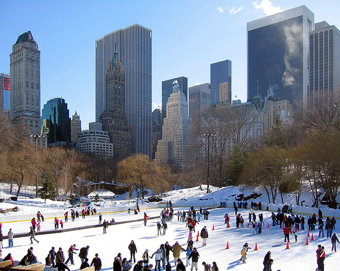 Central Park around Christmas time