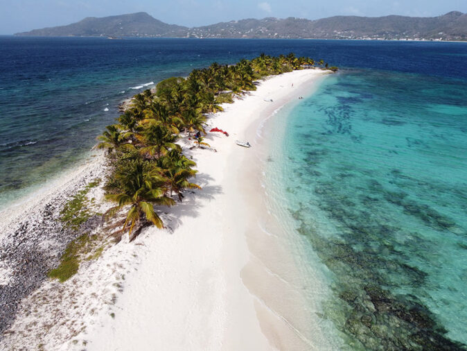 Sandy Island, one of Grenada's uninhabited islands Sandy Island, one of Grenada's uninhabited islands
