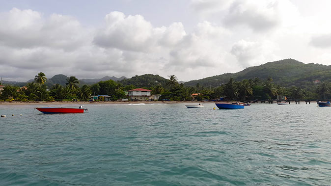the view while anchored at Sauteurs