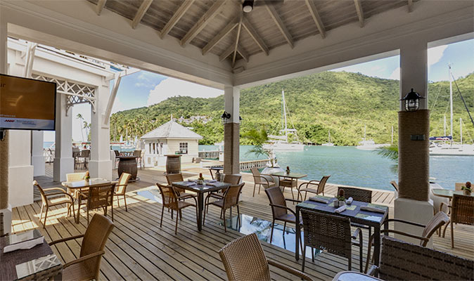 The hurricane hole in Marigot Bay