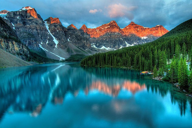 a view of Moraine Lake in Banff a view of Moraine Lake in Banff