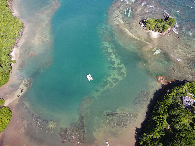 anchoring at Petit Bacaye anchoring at Petit Bacaye