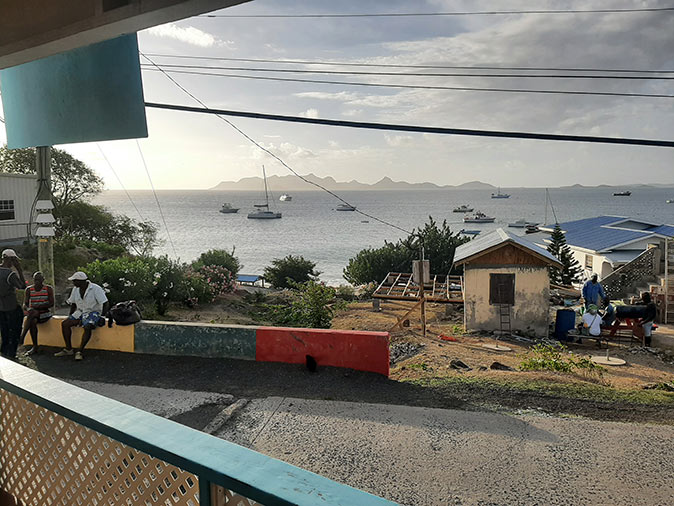 the anchorage at Petite Martinique the anchorage at Petite Martinique