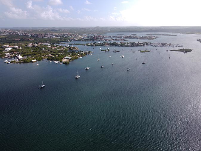 The Spanish Water anchorage The Spanish Water anchorage