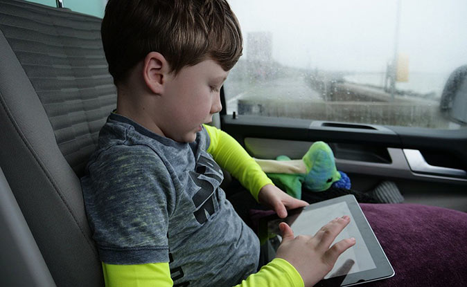 Traveling with kids in a car
