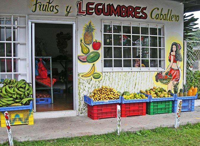 a fruit and vegetable store in Panama a fruit and vegetable store in Panama