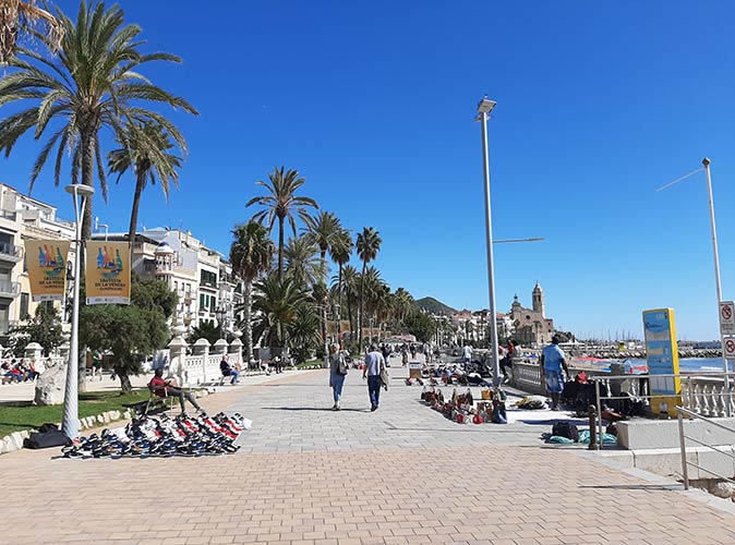 the beach town of Sitges the beach town of Sitges